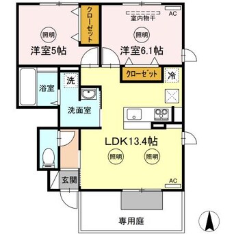 間取図 サンライズヤマダC棟