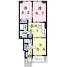 ヒーリング　Ａ 3DKの間取り