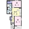 クレストールＫⅡ 2DKの間取り