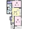 クレストールＫⅡ 2DKの間取り