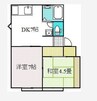 コーポラス一井 2DKの間取り