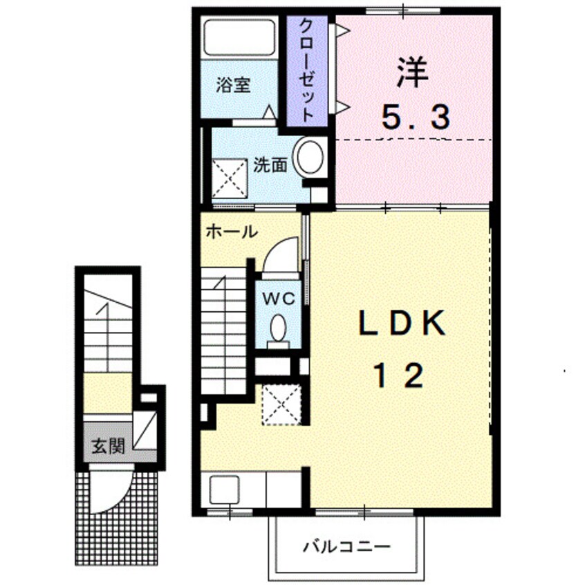 間取図 ウェルリッチ　丸亀