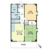 フォブール本大 2DKの間取り
