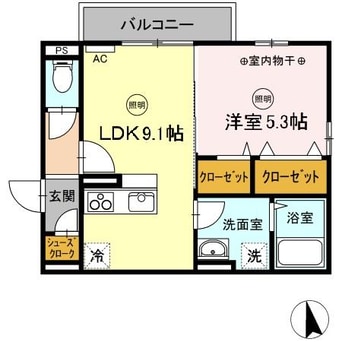 間取図 ユニヴェール　A棟