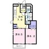 キッシングラミー　Ａ 2DKの間取り
