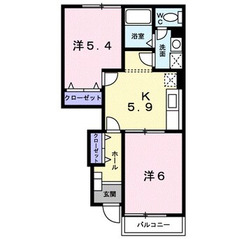 間取図 ポム・ド・テールＢ