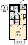 サンフラワーハイツ 1Kの間取り