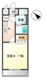 プリマヴェーラ 1Kの間取り