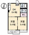 シーサイド・ハイツ　C棟 2DKの間取り