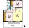 サン・スクエア A棟 2LDKの間取り