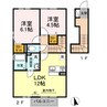 シャインポート屋島Ⅳ B棟 2LDKの間取り