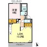スカイコート38　C棟 1LDKの間取り