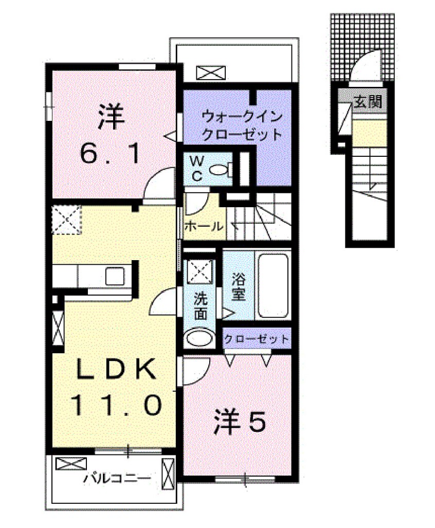 間取図 メゾンリヴィエールＫ