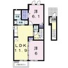 ディエス・リーオ 2LDKの間取り