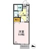 セジュール・栗林南 1Kの間取り