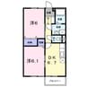 サニーハイツ今津 2DKの間取り