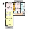 J.リヴェール高松西宝町　A棟 2LDKの間取り