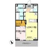 J.リヴェール高松西宝町　B棟 1LDKの間取り