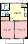 杉山団地ハイツ 2DKの間取り