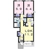 アリストガーデンⅠ 2LDKの間取り