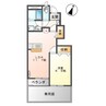 ヴァンルージュⅡ 1LDKの間取り