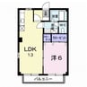 エルメス熊本Ⅰ 1LDKの間取り