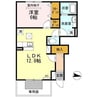 パルティール　ハバラ 1LDKの間取り