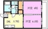 ネスティア太田 2DKの間取り