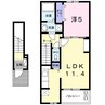 ルーベル土器　Ｂ 1LDKの間取り