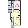 紫陽花　Ｂ 1LDKの間取り