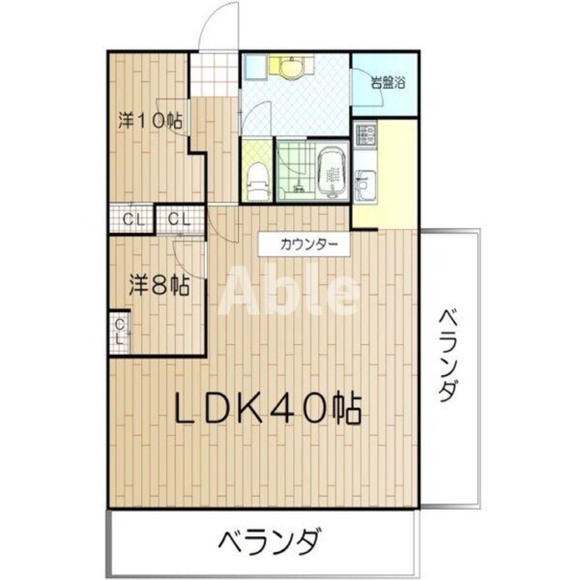 間取図 ハイマート屋島