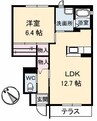 Ｓｉｎ　Ⅲ棟 1LDKの間取り