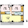 ハピネス三条 2LDKの間取り