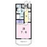 プロヴァンス吉岡 1Kの間取り