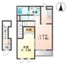 ハイブリッド高松Ⅱ 1LDKの間取り
