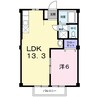 タウニィ　武下 1LDKの間取り