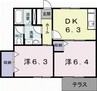 サイドヒル　Ｂ 2DKの間取り