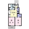 マウントビューさつき 2DKの間取り