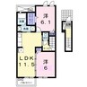 セレノ・カーサＢ 2LDKの間取り