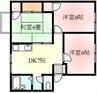 ハイム香龍 D棟 3DKの間取り
