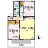 アネックスC棟 2LDKの間取り