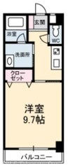 レーベンスクエア 1Kの間取り