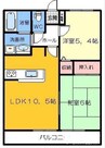 フォブールKMT 2LDKの間取り