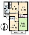 フレグランスMUKAI 3Kの間取り