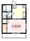 アクシス21 1Kの間取り