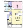 サンルート堂山Ｂ 1LDKの間取り