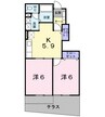 ア・ムールウィング 2Kの間取り