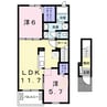 アルバーダⅡ 2LDKの間取り