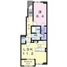 クラール土器町Ａ 1LDKの間取り