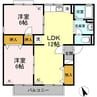 宮脇ハイツ 2LDKの間取り